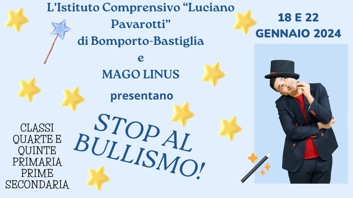 STOP AL BULLISMO! INCONTRO CON IL MAGO LINUS - Istituto Comprensivo Luciano  Pavarotti Bomporto-Bastiglia